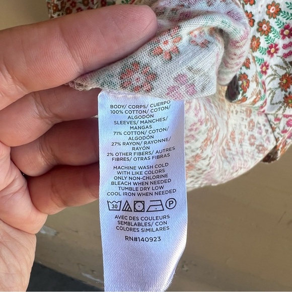 LOFT Floral Long Sleeve Top - Size S - Floral Modest Casual Office - Picture 6 of 8